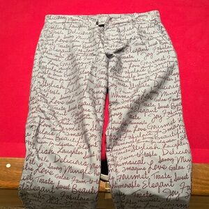 Gray Script Print Men's Joggers